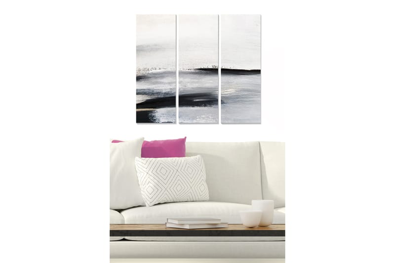 CANVASTAVLA Abstract 3-pack Flerfärgad 20x50 cm - Inredning & dekor - Tavlor & konst - Canvastavla