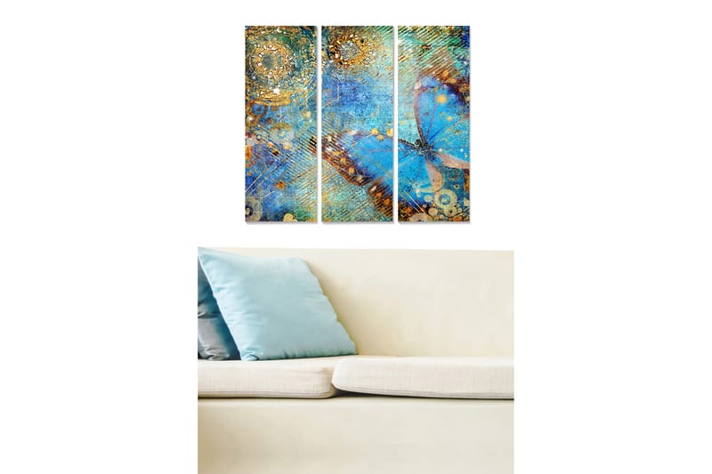 CANVASTAVLA Abstract 3-pack Flerfärgad 20x50 cm - Inredning & dekor - Tavlor & konst - Canvastavla