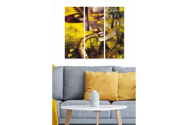 CANVASTAVLA Abstract 3-pack Flerfärgad 20x50 cm - Inredning & dekor - Tavlor & konst - Canvastavla