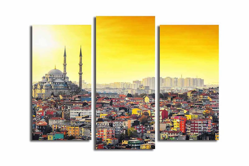 CANVASTAVLA City Istanbul 3-pack Flerfärgad 20x39 cm - Inredning & dekor - Tavlor & konst - Canvastavla