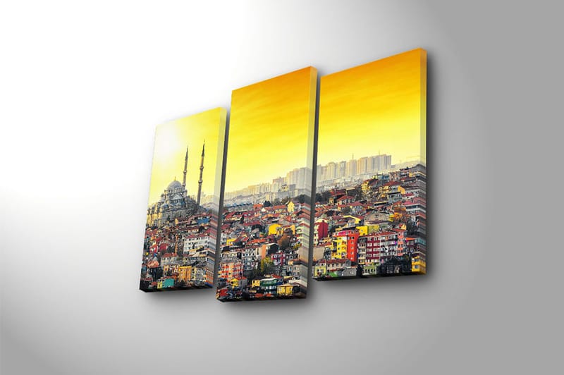 CANVASTAVLA City Istanbul 3-pack Flerfärgad 20x39 cm - Inredning & dekor - Tavlor & konst - Canvastavla