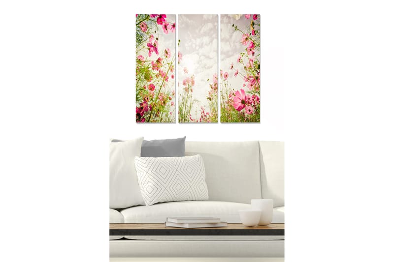 CANVASTAVLA Floral 3-pack Flerfärgad 20x50 cm - Inredning & dekor - Tavlor & konst - Canvastavla