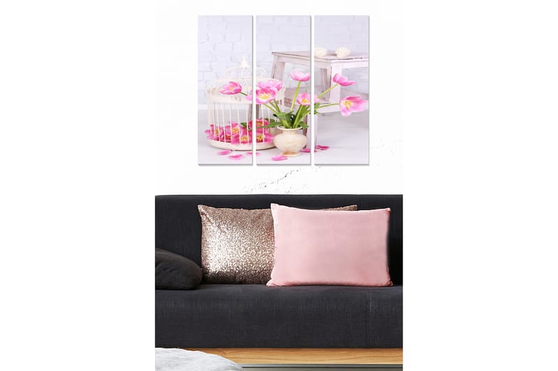 CANVASTAVLA Floral 3-pack Flerfärgad 20x50 cm - Inredning & dekor - Tavlor & konst - Canvastavla