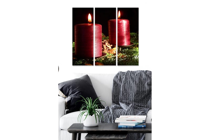 CANVASTAVLA Floral 3-pack Flerfärgad 20x50 cm - Inredning & dekor - Tavlor & konst - Canvastavla