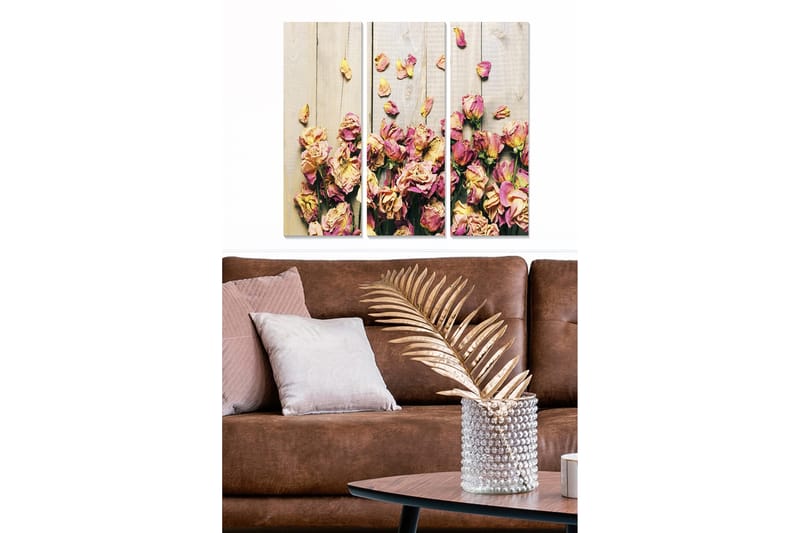 CANVASTAVLA Floral 3-pack Flerfärgad 20x50 cm - Inredning & dekor - Tavlor & konst - Canvastavla