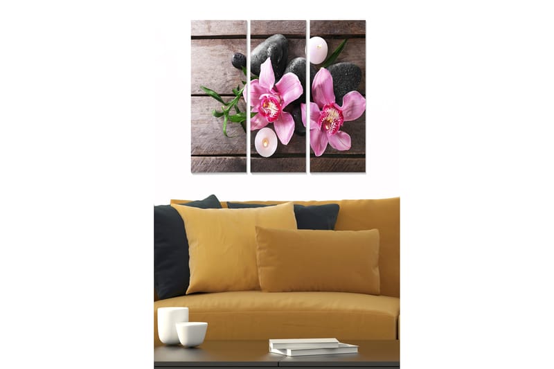 CANVASTAVLA Floral 3-pack Flerfärgad 20x50 cm - Inredning & dekor - Tavlor & konst - Canvastavla