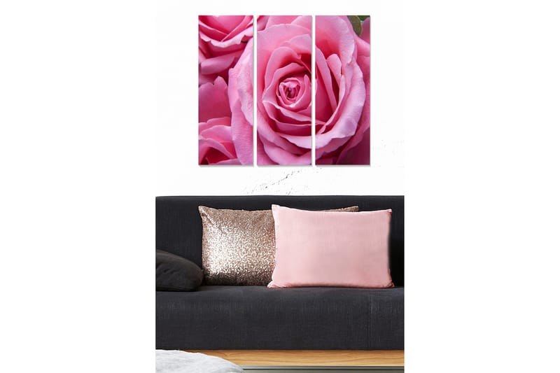 CANVASTAVLA Floral 3-pack Flerfärgad 20x50 cm - Inredning & dekor - Tavlor & konst - Canvastavla