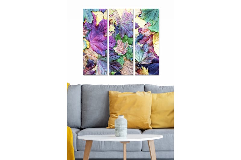 CANVASTAVLA Floral 3-pack Flerfärgad 20x50 cm - Inredning & dekor - Tavlor & konst - Canvastavla