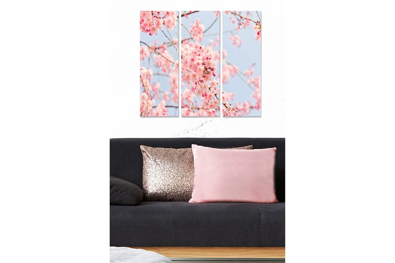 CANVASTAVLA Floral 3-pack Flerfärgad 20x50 cm - Inredning & dekor - Tavlor & konst - Canvastavla