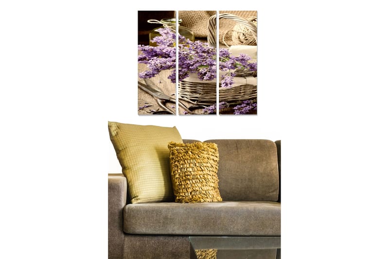 CANVASTAVLA Floral 3-pack Flerfärgad 20x50 cm - Inredning & dekor - Tavlor & konst - Canvastavla