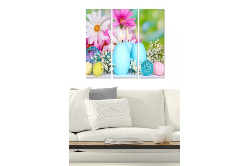 CANVASTAVLA Floral 3-pack Flerfärgad 20x50 cm - Inredning & dekor - Tavlor & konst - Canvastavla