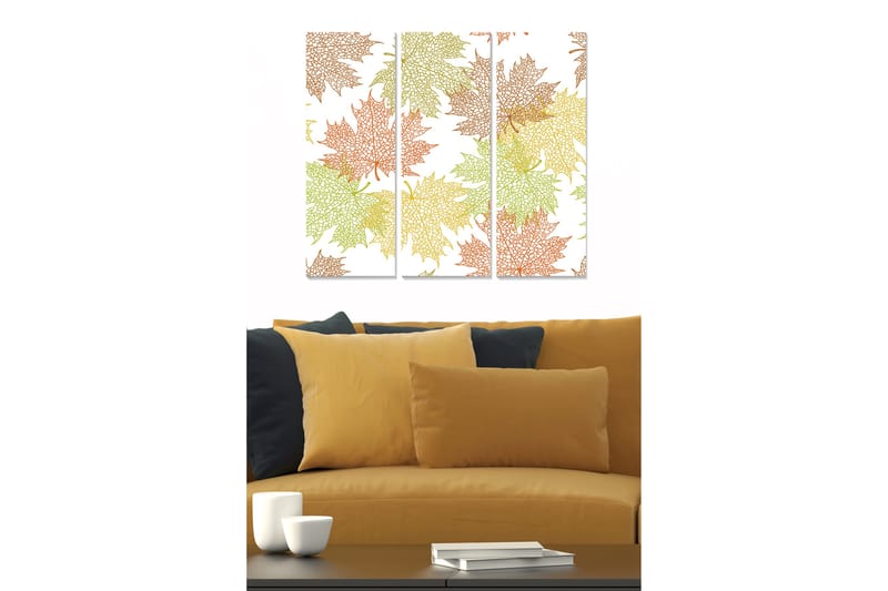 CANVASTAVLA Floral 3-pack Flerfärgad 20x50 cm - Inredning & dekor - Tavlor & konst - Canvastavla