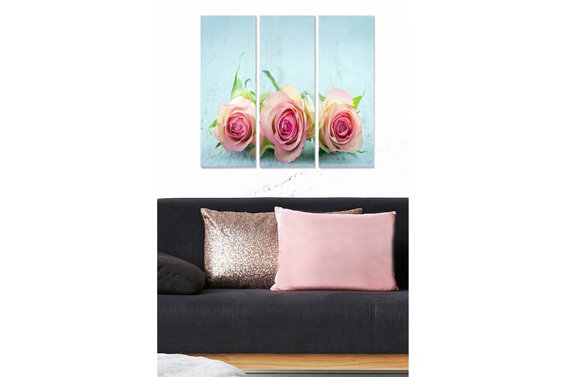 CANVASTAVLA Floral 3-pack Flerfärgad 20x50 cm - Inredning & dekor - Tavlor & konst - Canvastavla