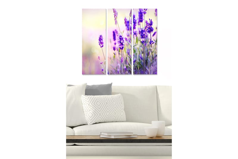 CANVASTAVLA Floral 3-pack Flerfärgad 20x50 cm - Inredning & dekor - Tavlor & konst - Canvastavla