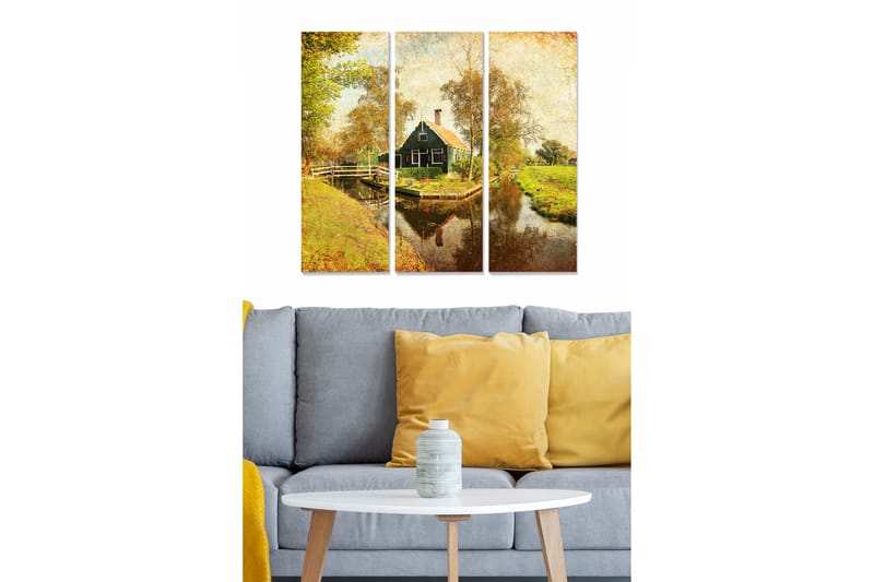 CANVASTAVLA Floral 3-pack Flerfärgad 20x50 cm - Inredning & dekor - Tavlor & konst - Canvastavla