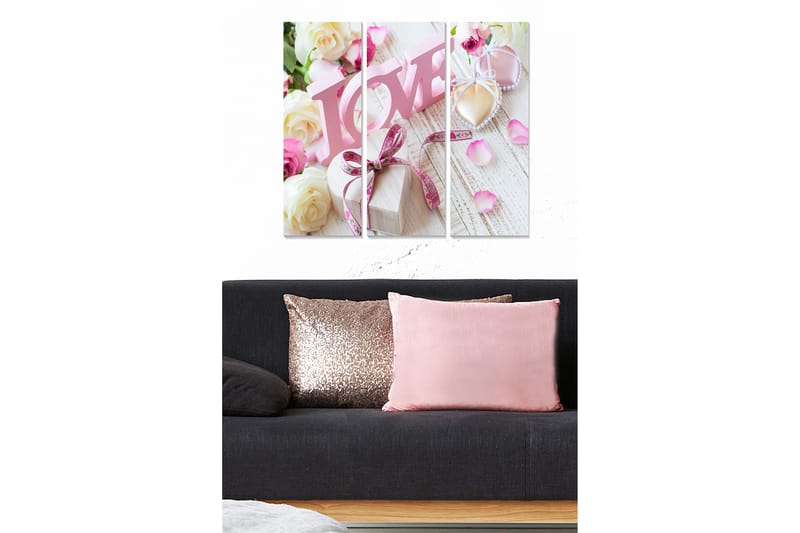 CANVASTAVLA Love 3-pack Flerfärgad 20x50 cm - Inredning & dekor - Tavlor & konst - Canvastavla