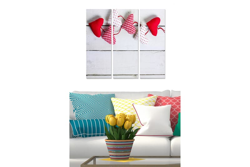 CANVASTAVLA Love 3-pack Flerfärgad 20x50 cm - Inredning & dekor - Tavlor & konst - Canvastavla