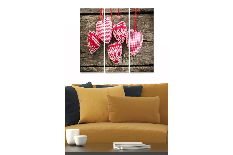 CANVASTAVLA Love 3-pack Flerfärgad 20x50 cm - Inredning & dekor - Tavlor & konst - Canvastavla