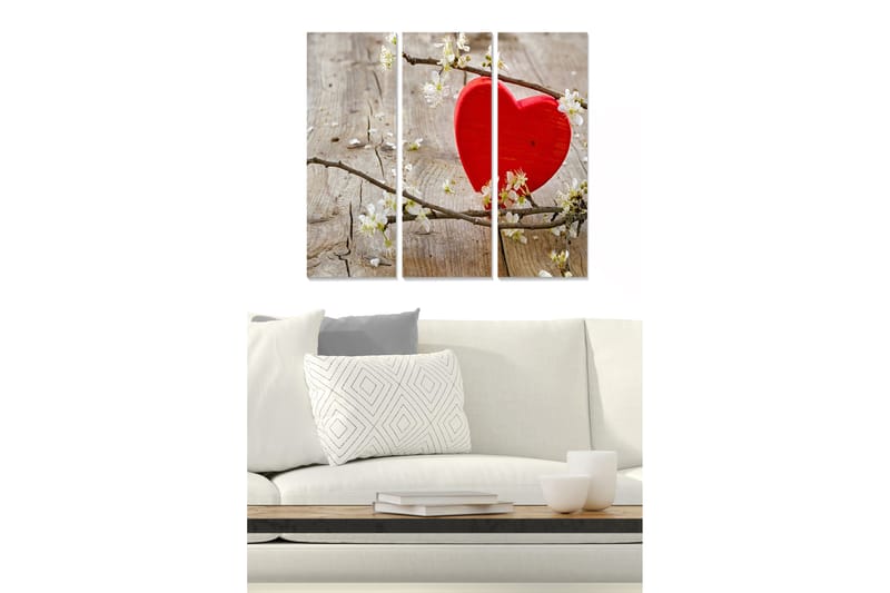 CANVASTAVLA Love 3-pack Flerfärgad 20x50 cm - Inredning & dekor - Tavlor & konst - Canvastavla