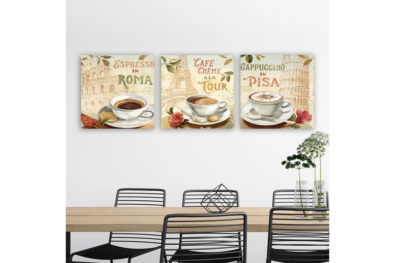 CANVASTAVLA VP Italy 3-pack Flerfärgad 30x30 cm - Inredning & dekor - Tavlor & konst - Canvastavla