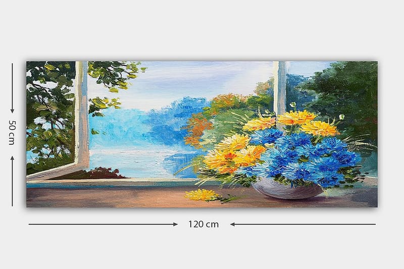 CANVASTAVLA YTY Floral & Botanical Flerfärgad 120x50 cm - Inredning & dekor - Tavlor & konst - Canvastavla