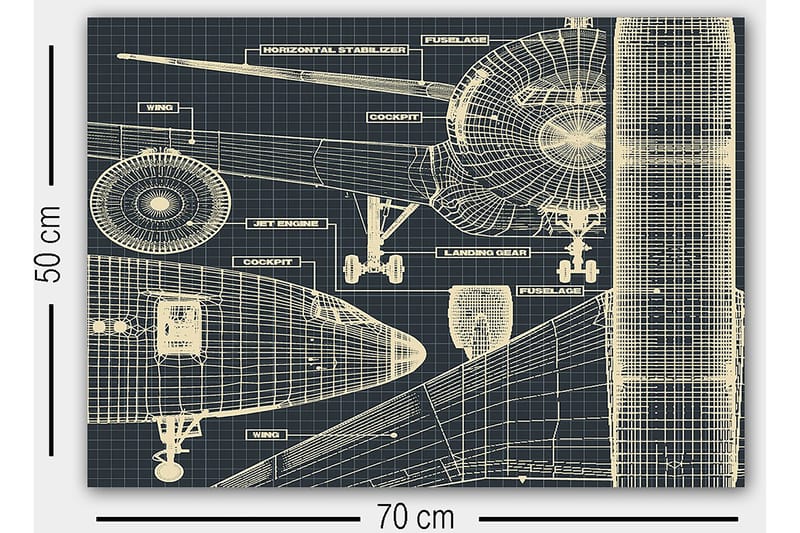 DEKORATIV CANVASTAVLA 50x70 cm Flerfärgad - Inredning & dekor - Tavlor & konst - Canvastavla