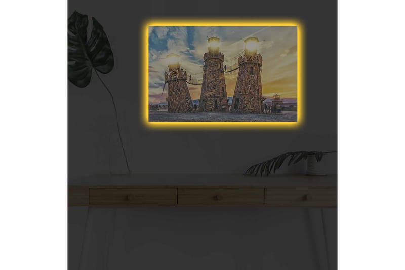 DEKORATIV CANVASTAVLA med LED 45x70 cm Flerfärgad - Inredning & dekor - Tavlor & konst - Canvastavla