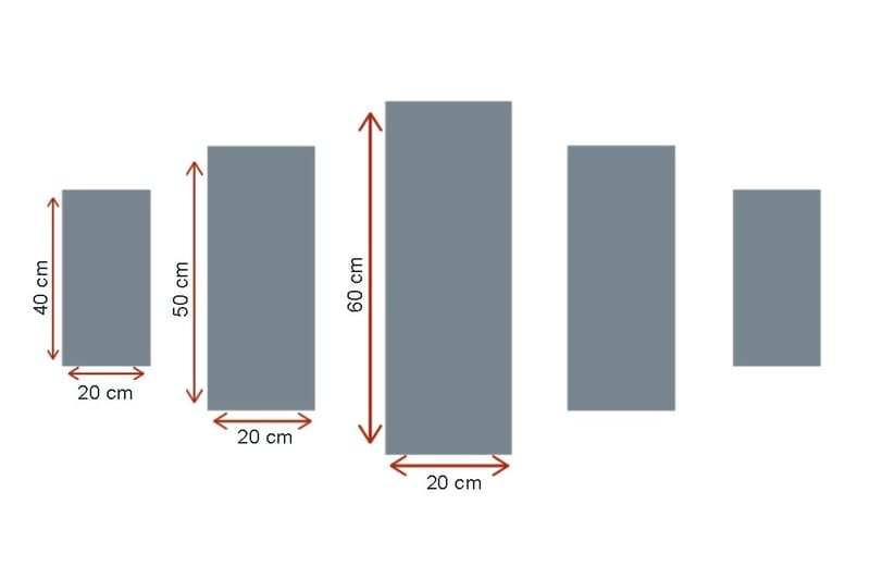 DEKORATIV MDF-MÅLNING 5-Delar 20x60 cm - Inredning & dekor - Tavlor & konst - Canvastavla