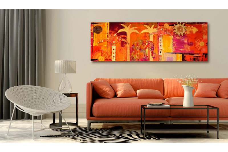 Tavla African Collage 150X50 Orange|Flerfärgad - Artgeist sp. z o. o. - Inredning & dekor - Tavlor & konst - Canvastavla