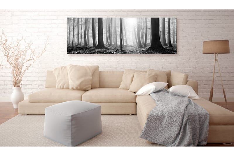 Tavla Black And White Forest 150X50 Grå Landskap - Artgeist sp. z o. o. - Inredning & dekor - Tavlor & konst - Canvastavla