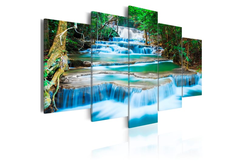 TAVLA Blue Waterfall In Kanchanaburi Thailand 200x100 - Artgeist sp. z o. o. - Canvastavla