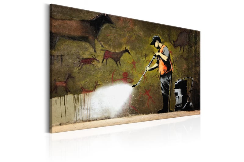 TAVLA Cave Painting by Banksy 120x80 - Artgeist sp. z o. o. - Inredning & dekor - Tavlor & konst - Canvastavla