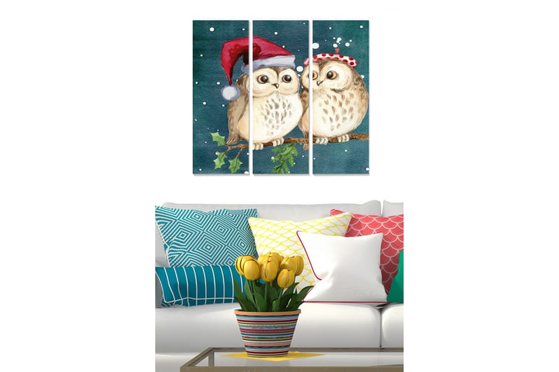 Tavla Christmas 3-Pack Flerfärgad 20X50 - 20x50 cm - Inredning & dekor - Tavlor & konst - Canvastavla