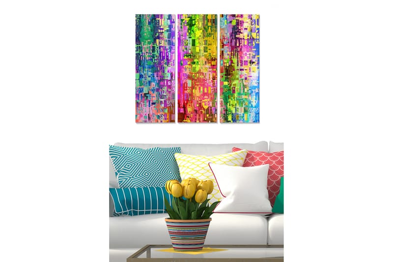 Tavla Colorful 3-Pack Flerfärgad 20X50 - 20x50 cm - Inredning & dekor - Tavlor & konst - Canvastavla