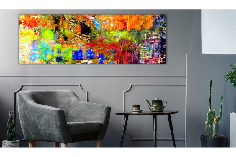 TAVLA Colourful Abstraction (1 Part) Narrow 135x45 - Artgeist sp. z o. o. - Inredning & dekor - Tavlor & konst - Canvastavla