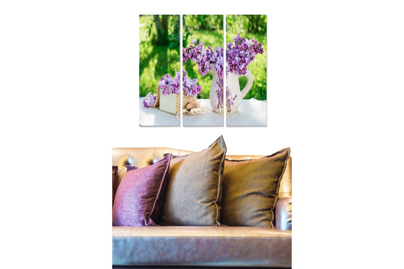 Tavla Floral 3-Pack Flerfärgad 20X50 - 20x50 cm - Inredning & dekor - Tavlor & konst - Canvastavla