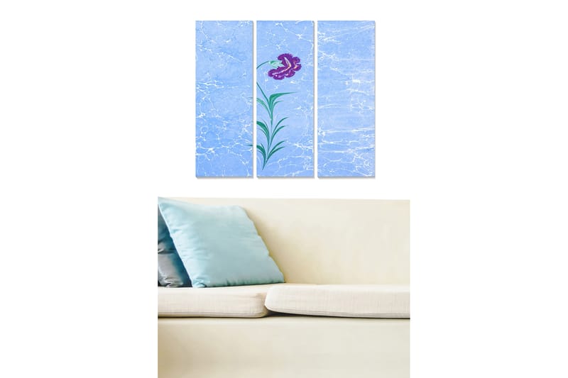 Tavla Floral 3-Pack Flerfärgad 20X50 - 20x50 cm - Inredning & dekor - Tavlor & konst - Canvastavla