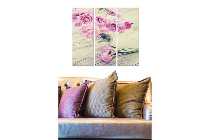 Tavla Floral 3-Pack Flerfärgad 20X50 - 20x50 cm - Inredning & dekor - Tavlor & konst - Canvastavla