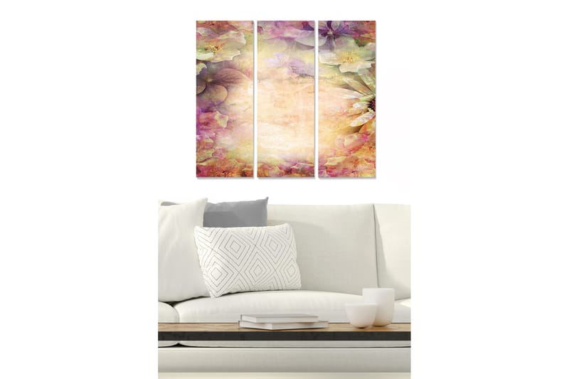 Tavla Floral 3-Pack Flerfärgad 20X50 - 20x50 cm - Inredning & dekor - Tavlor & konst - Canvastavla