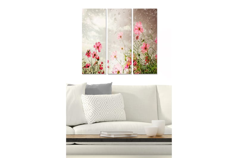 Tavla Floral 3-Pack Flerfärgad 20X50 - 20x50 cm - Inredning & dekor - Tavlor & konst - Canvastavla