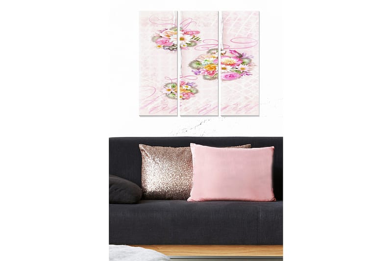 Tavla Floral 3-Pack Flerfärgad 20X50 Cm - 20x50 cm - Inredning & dekor - Tavlor & konst - Canvastavla