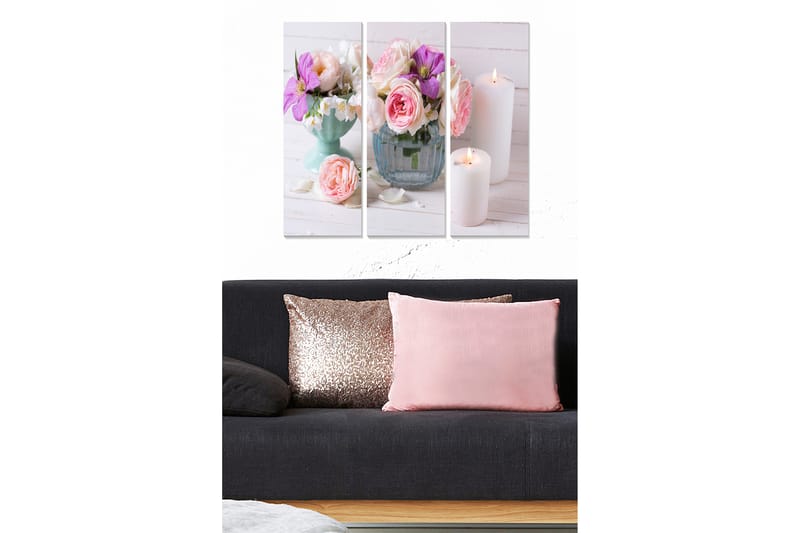 Tavla Floral 3-Pack Flerfärgad 20X50 Cm - 20x50 cm - Inredning & dekor - Tavlor & konst - Canvastavla