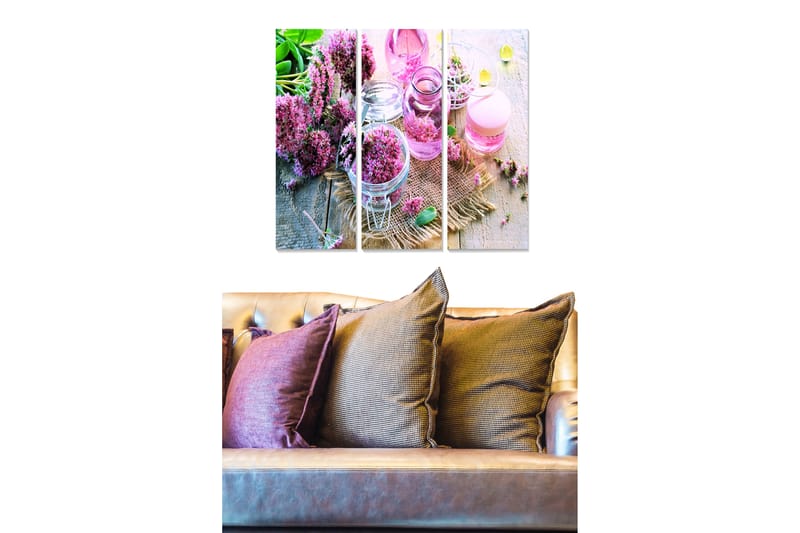 Tavla Floral 3-Pack Flerfärgad 20X50 Cm - 20x50 cm - Inredning & dekor - Tavlor & konst - Canvastavla