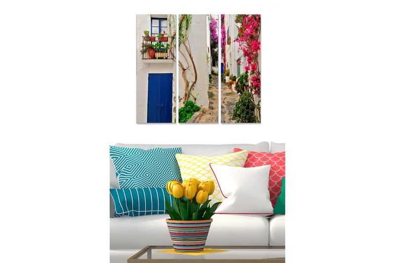 Tavla Floral 3-Pack Flerfärgad 20X50 Cm - 20x50 cm - Inredning & dekor - Tavlor & konst - Canvastavla