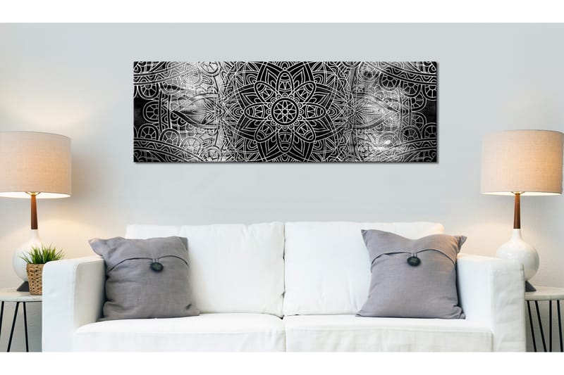 Tavla Mandala Grey Depths 150X50 Grå|Svart - Artgeist sp. z o. o. - Inredning & dekor - Tavlor & konst - Canvastavla