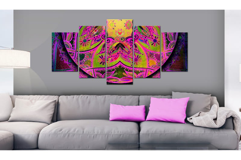 Tavla Mandala Pink Power 100X50 Flerfärgad - Artgeist sp. z o. o. - Canvastavla