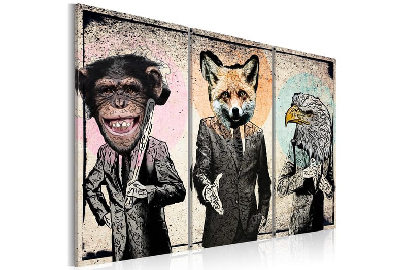 Tavla Monkey Business 120X80 Flerfärgad - Artgeist sp. z o. o. - Inredning & dekor - Tavlor & konst - Canvastavla