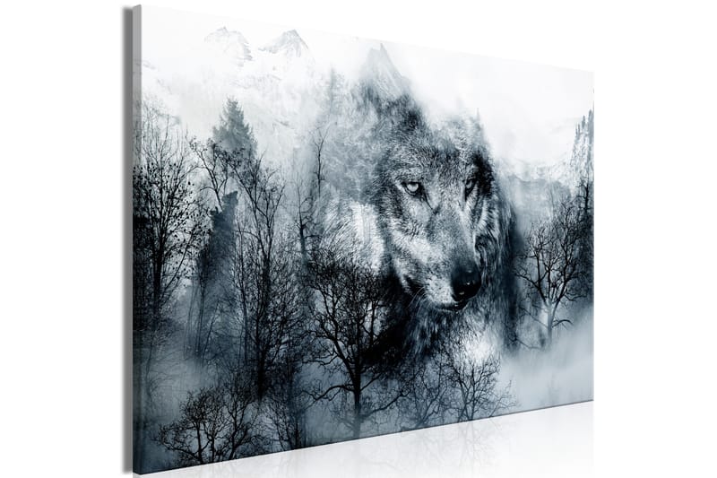 TAVLA Mountain Predator Wide Black and White 120x80 - Artgeist sp. z o. o. - Inredning & dekor - Tavlor & konst - Canvastavla