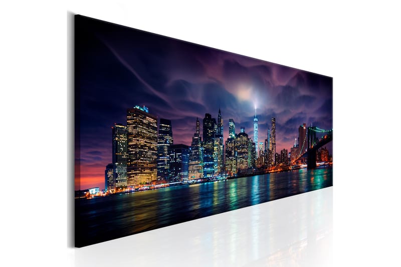 TAVLA New York: Dark City 135x45 - Artgeist sp. z o. o. - Inredning & dekor - Tavlor & konst - Canvastavla