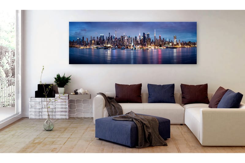 Tavla New York Nights 150X50 Blå - Artgeist sp. z o. o. - Inredning & dekor - Tavlor & konst - Canvastavla